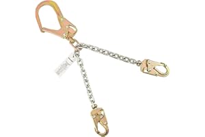 WELKFORDER Rebar Positioning Chain Assembly with Swivel Double Self-Locking Snap Hooks Construction Positioning Chains ANSI/O