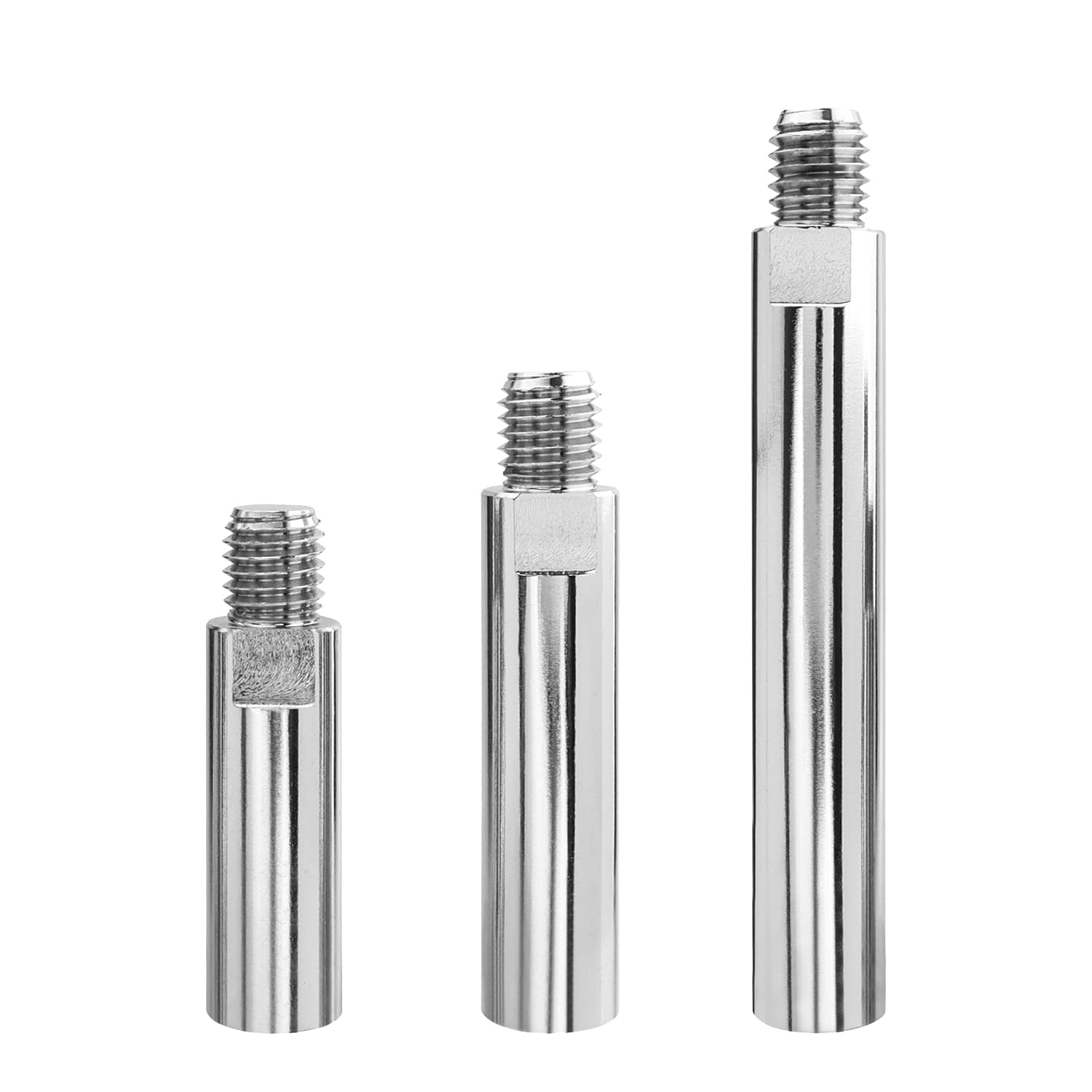 Bestgle 3pcs Angle Grinder Extension Rod Set, M5/8-11 Thread Connecting Rods Rotary Shaft Connector Adaptors Polishing Accessories for Grinding & Cutting Tools 80mm/100mm/140mm