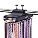 Primode Motorized Tie Rack with LED Lights – Closet Organizer, Stores & Displays Up to 64 Ties Or Belts, Rotation operates with Batteries. Great Gift Idea (Black)