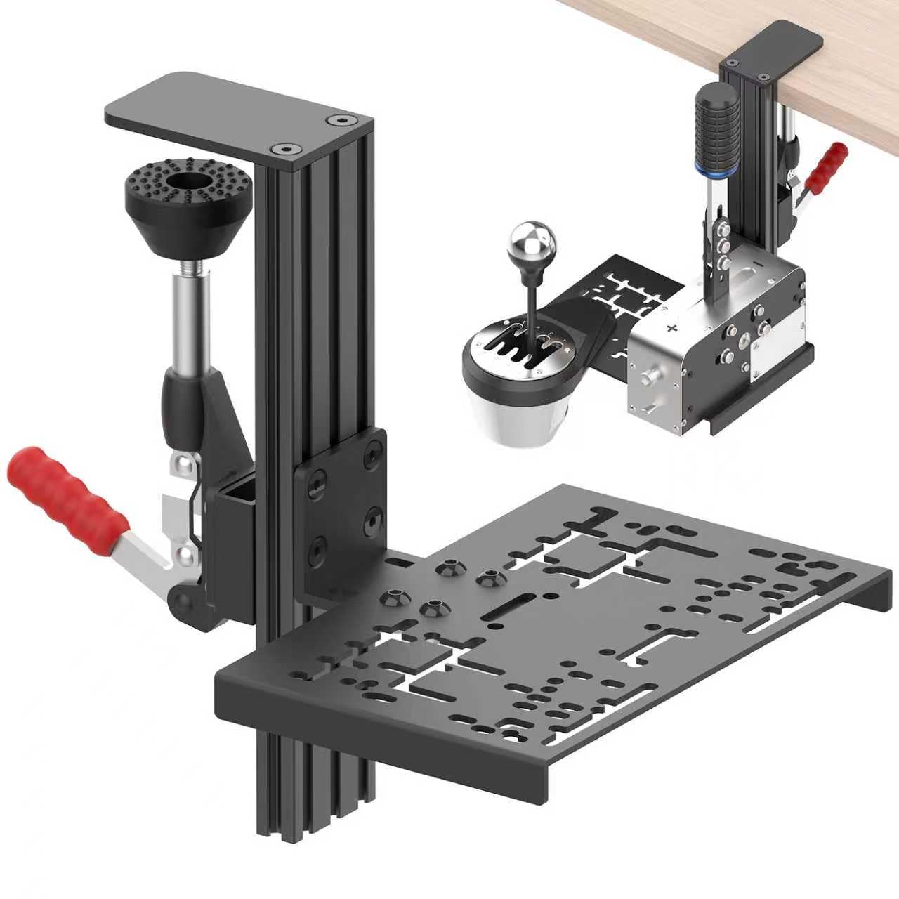 JUYEER Universal desk mount for racing game shifter and handbrake,Compatible with Thrustmaster TH8A Shifter & Thrustmaster TSS Handbrake,Desk Mount Compatible with Logitech G Driving Force Shifter