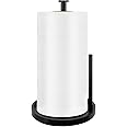 Paper Towel Holder Countertop, Standing Paper Roll Holder with Anti Slip Weighted Base, Stainless Steel Freestanding Paper To