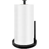 Paper Towel Holder Countertop, Standing Paper Roll Holder with Anti Slip Weighted Base, Stainless Steel Freestanding Paper To