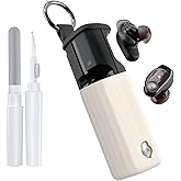 POZCIS for Skullcandy Method 360 ANC Case Cover, Soft Silicone Protective Earbuds Case, Only Compatible with Skullcandy Method 360 ANC with Cleaner Kit Accessories Set(Off-White)