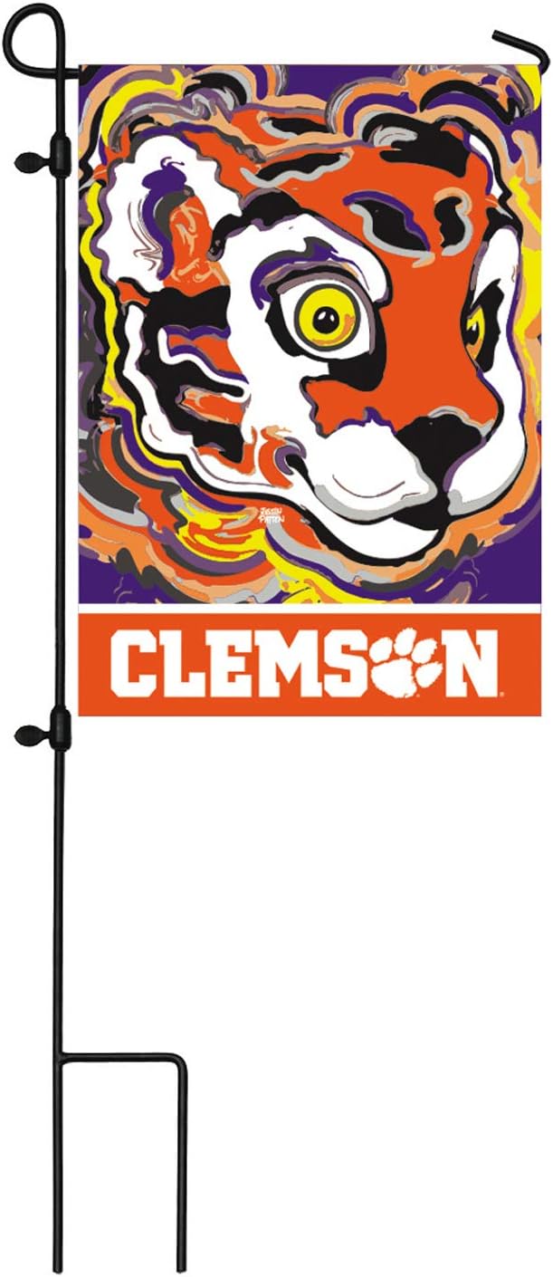 Team Sports America NCAA Clemson University Suede Garden Flags