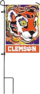 Team Sports America NCAA Clemson University Suede Garden Flags