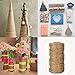 328 Feet Natural Jute Twine, Jmkcoz Arts Crafts Twine Industrial Packing Materials Durable Natural Twine DIY Gift Decoration Gardening Application Jute Rope 100 M