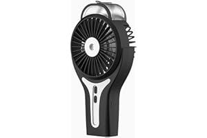 Sunneday Misting Fan | Handheld Fan with Water Mist | Rechargeable Cooling Spray Fan | Black