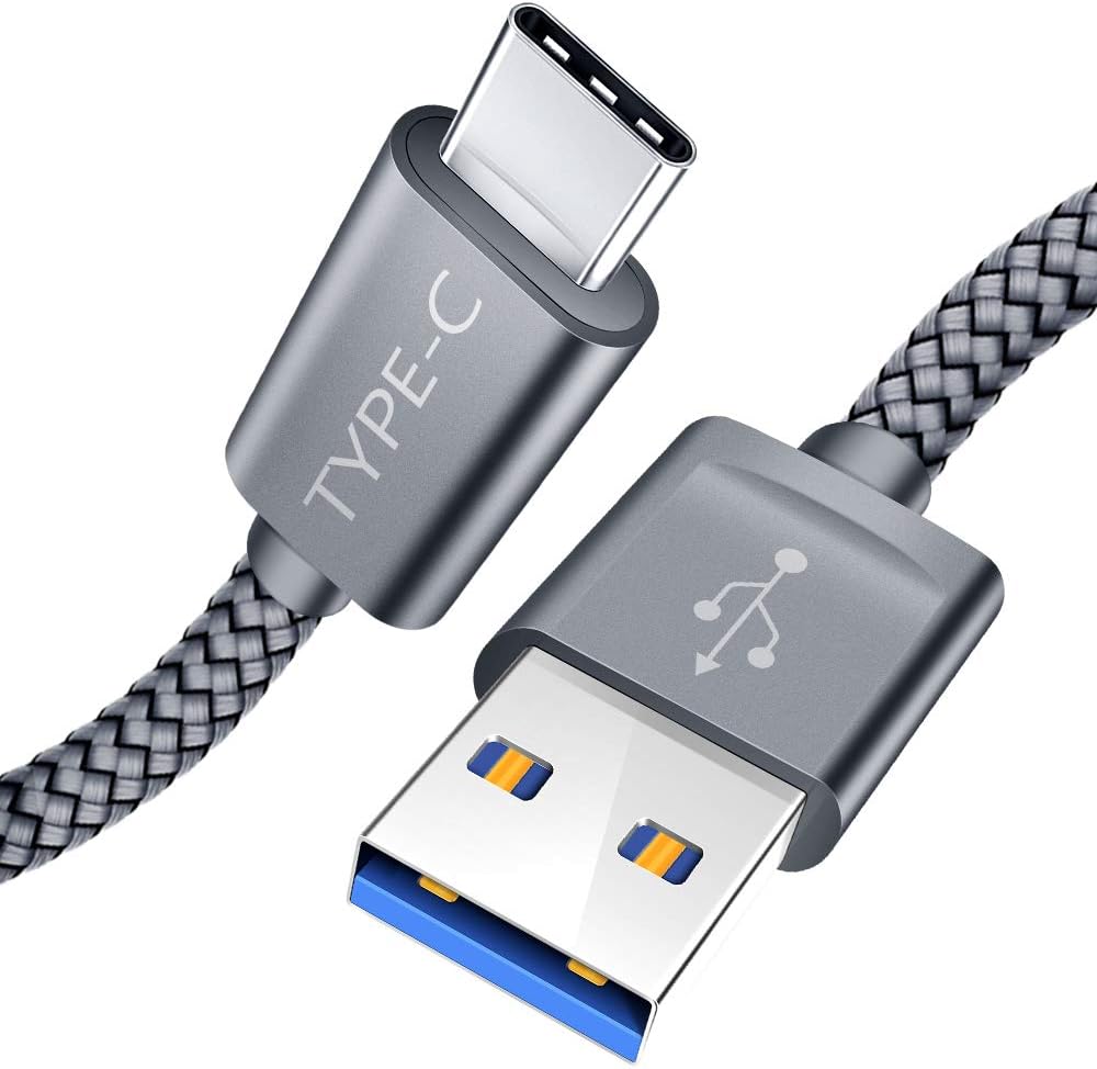 USB C Cable, JSAUX (6.6FT/2m 2-Pack) USB Type C Fast Charger Charging Cable Nylon Braided Compatible for Samsung Galaxy S10 S9 S8 Plus A3 A5 2017 Note 9 8, Sony Xperia XZ, Google Pixel, Huawei P9 P10