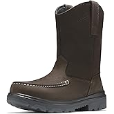 NINGO Steel Toe Work Boots for Men, Waterproof Wellington Mens Boots with Full Grain Leather, Slip Resistant and Puncture Proof, Pull-On Work Shoes for Construction, Industrial and Farming