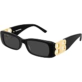 Balenciaga Grey Rectangular Ladies Sunglasses BB0096S 001 51