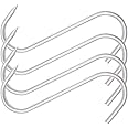 HONSHEN 8 Inch Meat Hook,8mm Heavy Duty S-Hooks Stainless Steel Meat Processing Butcher Hook (Meat Hooks 8inch8mm4p)