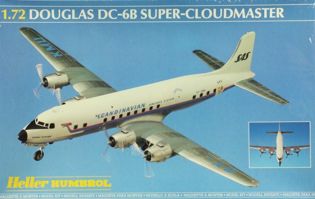Heller Humbrol 1:72 Douglas DC-6B Super-Cloudmaster Plastic Model Kit #80315