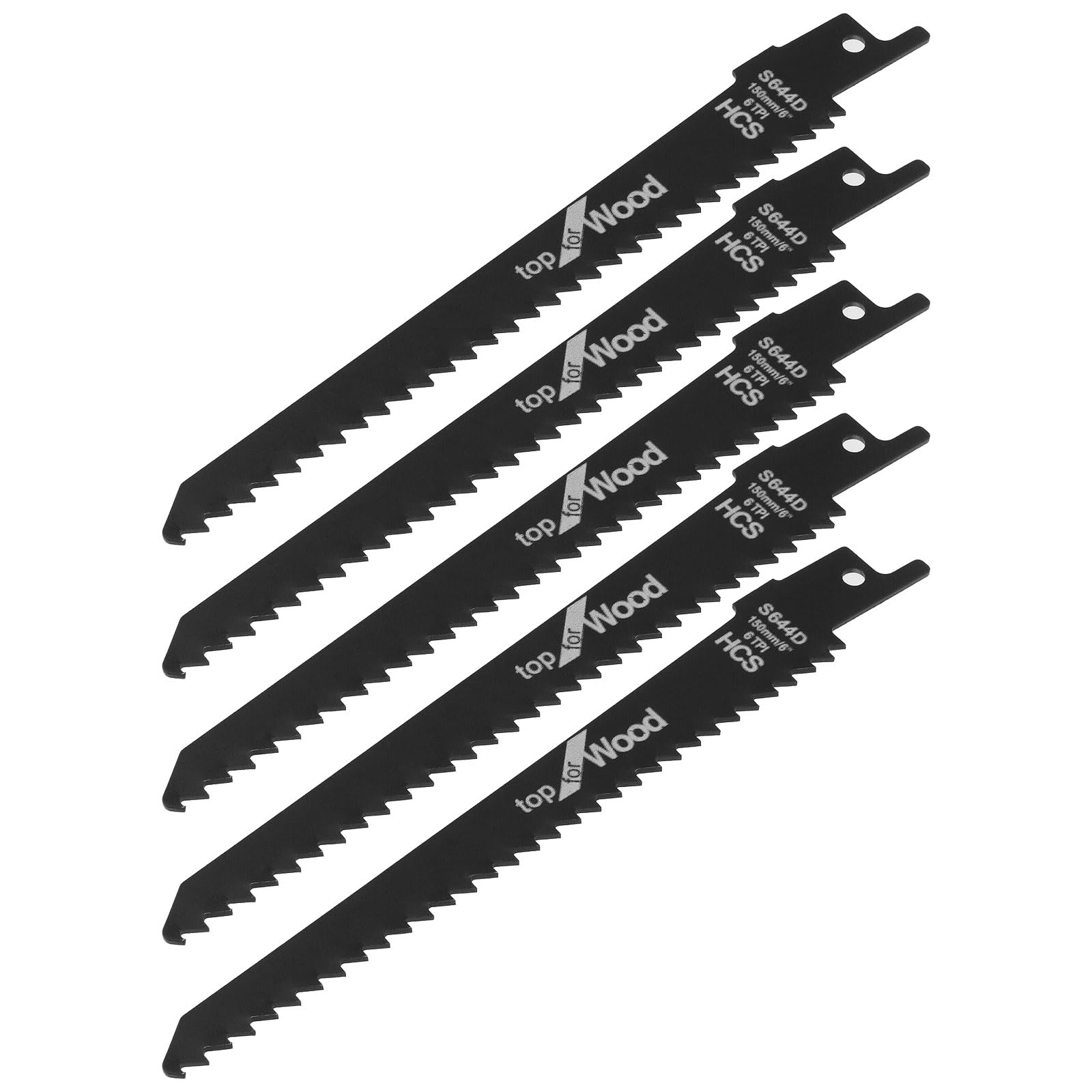OTOTEC 5pcs HCS 6TPI Saw Blades Reciprocating Saw Blades Compatible with Parkside 4-in-1 Combination Device for Cutting Construction Timber Wooden Boards Plastic