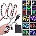 Leimaq USB Battery Powered RGB LED Light Strip with RF Wireless Remote Control, Waterproof Flexible LED Rope Lights SMD 5050 LED Ribbon TV Backlight Background Bias Lighting Accent Light (6.56ft)
