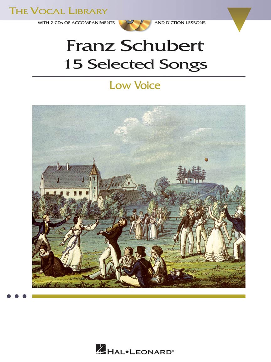 Franz Schubert 15 Selected Songs Low Voice (Book And Cds) Book/2Cd: The Vocal Library - Low Voice