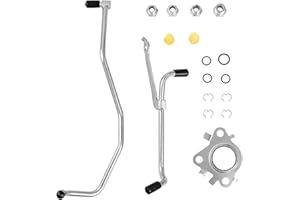 GYbenzi Passenger Side Turbo Coolant Line Kit Compatible with Ford 2011-2016 F150, 2015-2021 Transit 150/250/350/350 HD, Lincoln 2015-2017 Navigator. Replaces# 926-186. Stainless Steel. Silver. 1 Kit.