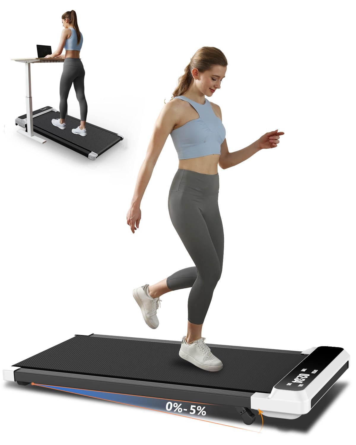 Photo 1 of **MISSING CORRECT REMOTE, WONT WORK WITHOUT IT**************
JURITS Walking Pad 2 in 1 for Walking and Jogging, Under Desk Treadmill
