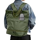 Gym Backpack Unisex Outdoor Weekender Gym Bag with Shoe Compartment + Anti-Theft Design + FREE Wet-Dry Bag | Lightweight Water-Waterproof Sports Backpack, Dance BackPack & Yoga Track Bag (olive green)