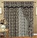 KingLinen Leopard Animal Curtain Set w/Valance/Sheer/Tassels