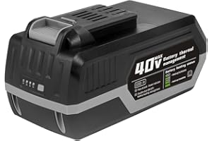 Minova Ice Auger 4Ah 40V Power Head w/Steel 8"x39" Bit Thermal Management Cordless Lithium-Ion Battery & Charger for Ice Burrowing & Ice Fishing