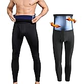 GENEMEN Sauna Short Pants for Men Workout Compression Sweat Shorts Tummy Control Shapewear High Waist