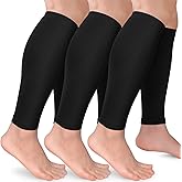 3 Pairs Calf Compression Sleeves for Women Men, Leg Compression Sleeve Calf Brace for Support Running Shin Splints