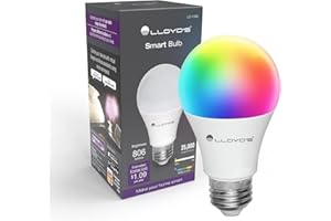 Lloyd's E26 Smart Bulb - Ampoule Intelligente - Alexa Compatible + Google Home Compliant, Colour Changing, LED Smart Light Bu