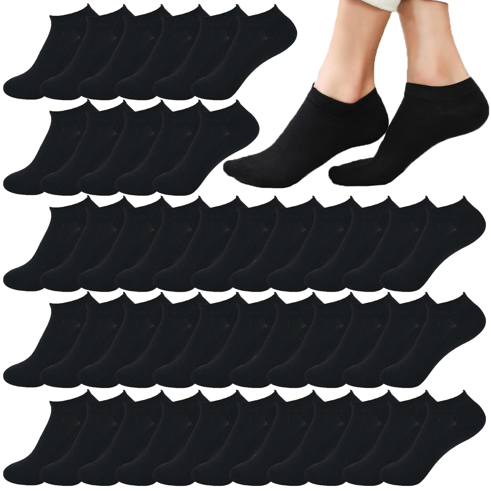 Photo 1 of 16 Pairs Low Cut Ankle Socks for Women No Show Casual Socks Breathable Athletic Socks Bulk for Sport