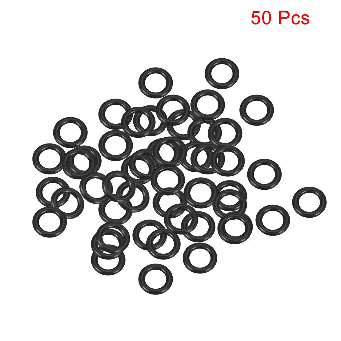 sourcing map Nitrile Rubber O-Rings 5mm OD 3mm ID 1mm Width, Metric Sealing Gasket for Automotive Machine Plumbing Pack of 50 - Image 3
