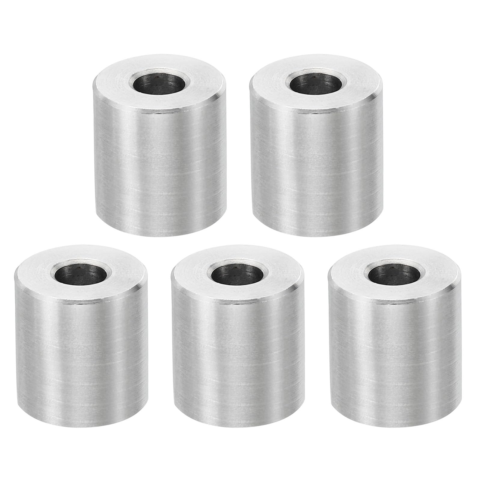 PATIKIL M6 Stainless Steel Spacers, 5 Pcs Metal Spacer Stainless Steel 6.2mm ID x 16mm OD x 20mm L Spacer Screw Standoff Round for 1/4" or M6 Screw Bolts