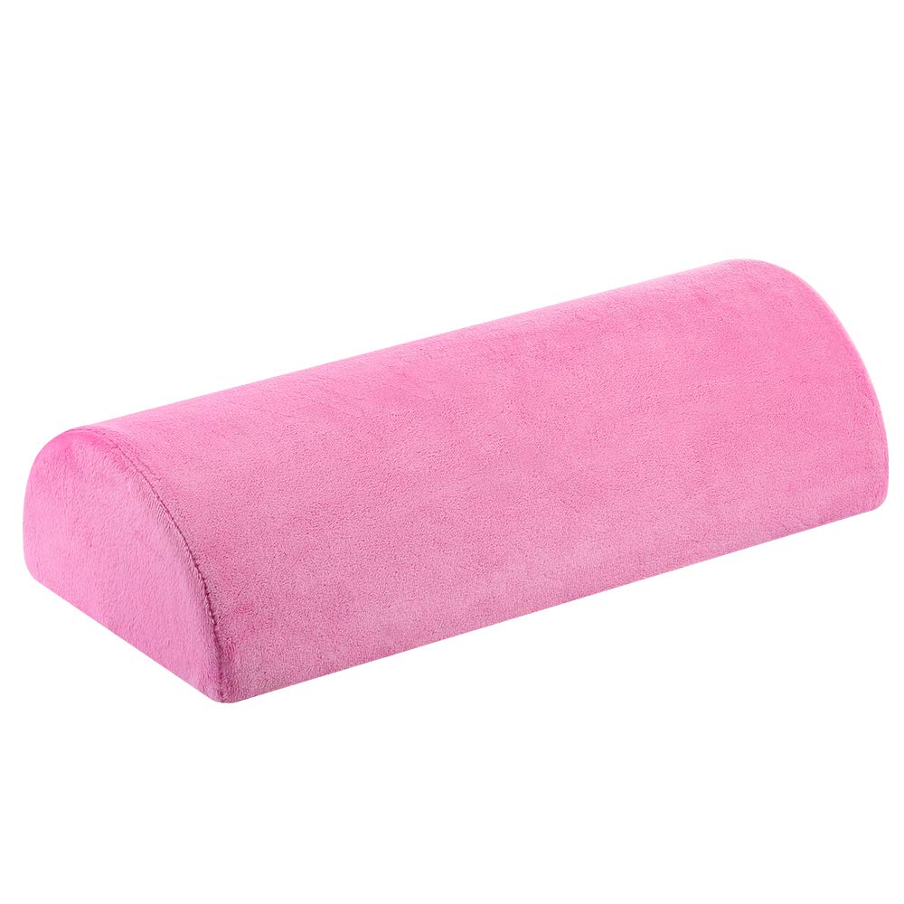 YANGHX Memory Foam Bolster Pillow for Neck Back Lumbar Spine Knee Pain Relief Pillow Support Half-Moon (PINK)