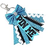 MMIUAEG Glitter Sports Cheer Bow Keychain for Women Backpack Bag Accessories Cute Cheerleading Gifts Cheer Stuff