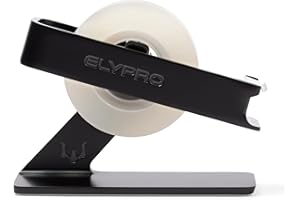 ELYPRO Modern Tape Dispenser for Office Desk - Elegant and Minimalist Design, Heavy Metal Made, Space-Saving, Perfect for Office & Home Use or as a Stylish Gift - Bonus Tape Roll Included (Black)