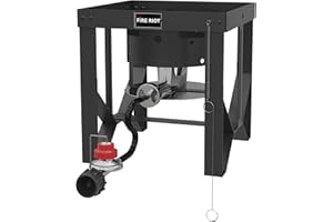 Fire Riot 50,000 BTU High-Pressure Propane Burner - Adjustable Single Burner Propane Stove with CSA Certified 10PSI Regulator for Outdoor Camping, Backyard Cookouts, Tailgating, Fishing, and Hunting