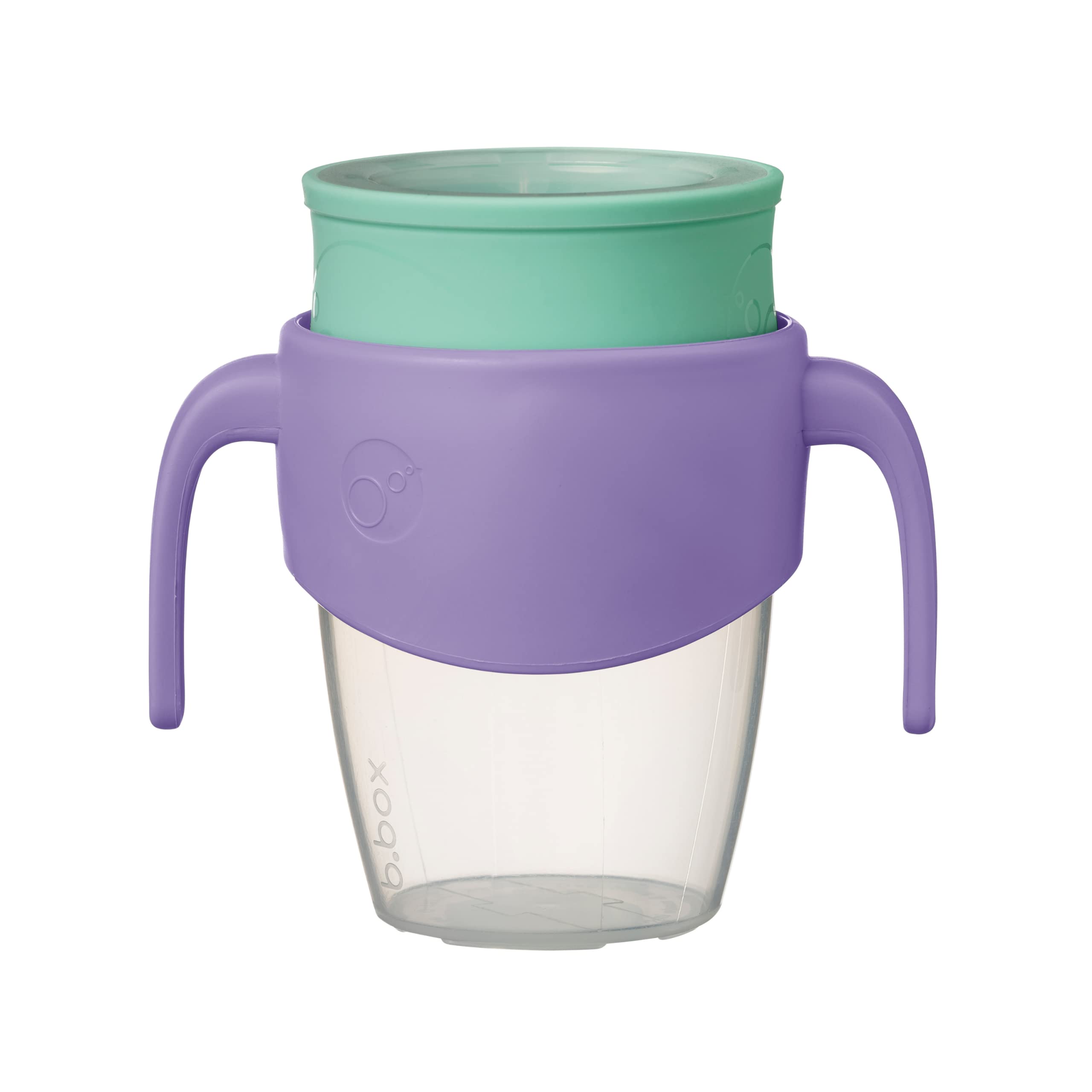 b.box 360 Cup, Toddler Sippy Cup & Beaker for Toddlers with Silicone Drinking Rim, Spill Proof Locking Mechanism for On the Go, Dishwasher Safe, 250ml/8oz (Lilac Pop)