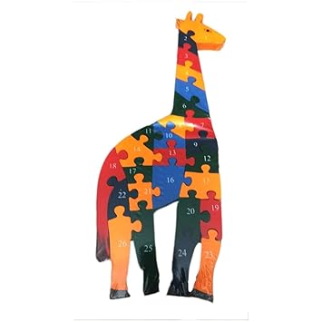 giraffe alphabet and number puzzle