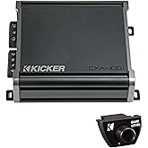 Kicker CXA400.1 400 Watt Mono Amp CXARC Bass Knob Bundle | 400 watt mono Class D car amplifier bundled with the CXARC compatible bass knob.