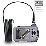 Industrial Endoscope,Teslong 3.5 Inch LCD Screen Borescope Semi Rigid Cable Digital Inspection Camera Kit with 0.21 Inch Diameter Waterproof Snake Camera Probe Tool Box (3m/9.84ft)