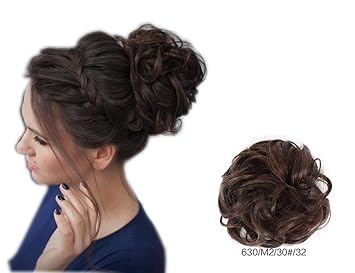 Showpower Hair Bun Showpower Medium Dark Brown Faux Hair Wedding