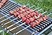 CharbabGrill 15-inch Stainless Steel Flat Shish Kebab BBQ Skewers with S-Hook Value Pack of (50)