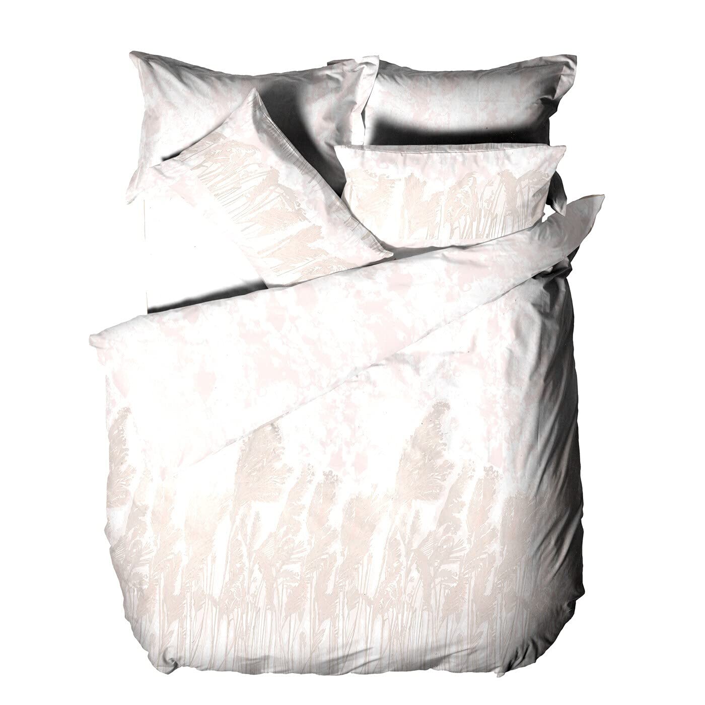 furn. Pampas Duvet Cover and Pillowcase Set, Blush, Single