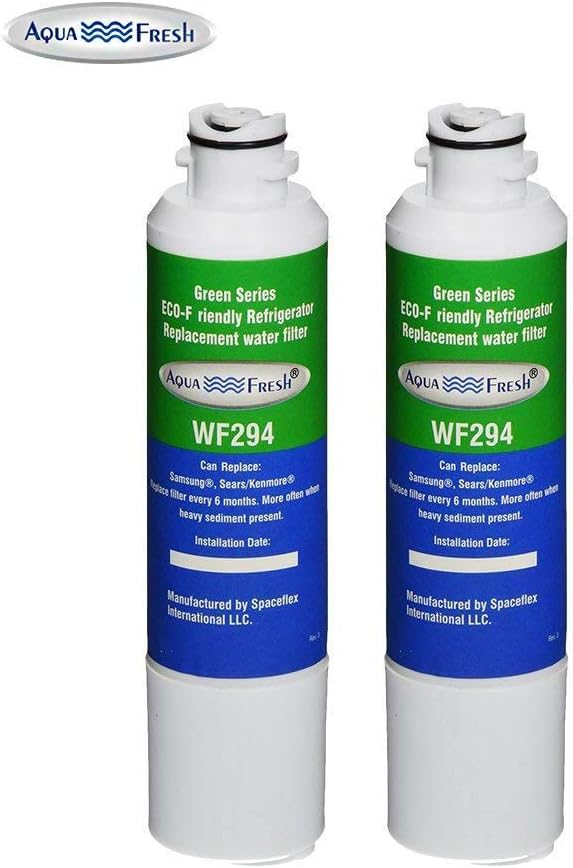 Aqua FreshWF294 DA29-00020B Refrigerator Water Filter Replacement for Samsung DA29-00020A/B, HAF-CIN/EXP, RF28HFEDBSR, RF263BEAESR, RF263TEAESG, RF28HDEDBSR, HAF-CIN, RF4287HARS,RF4267HARS (2 Pack)