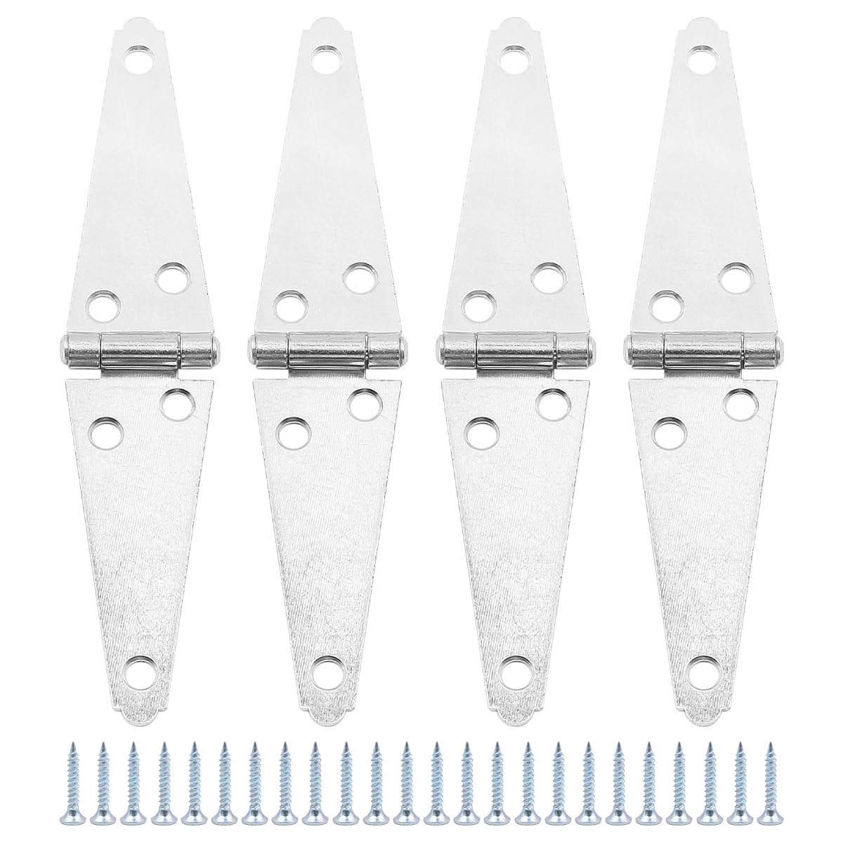 Set of 4 Strap Hinges for Garden Shed Door Gate ZONADAH Galvanised Window Hinges 4" 102mm Rustproof Hinges Door Barn with Screws for Windows, Cupboard Doors, Display Cabinets