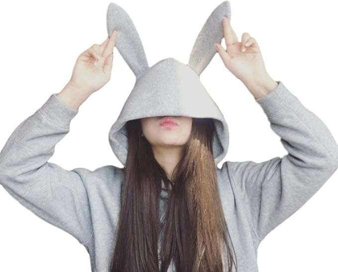 Amazon コンテッツァ Contezza うさ耳 フード 付 レディース ゆったり 長袖 スウェット トレーナー M M トレーナー パーカー 通販