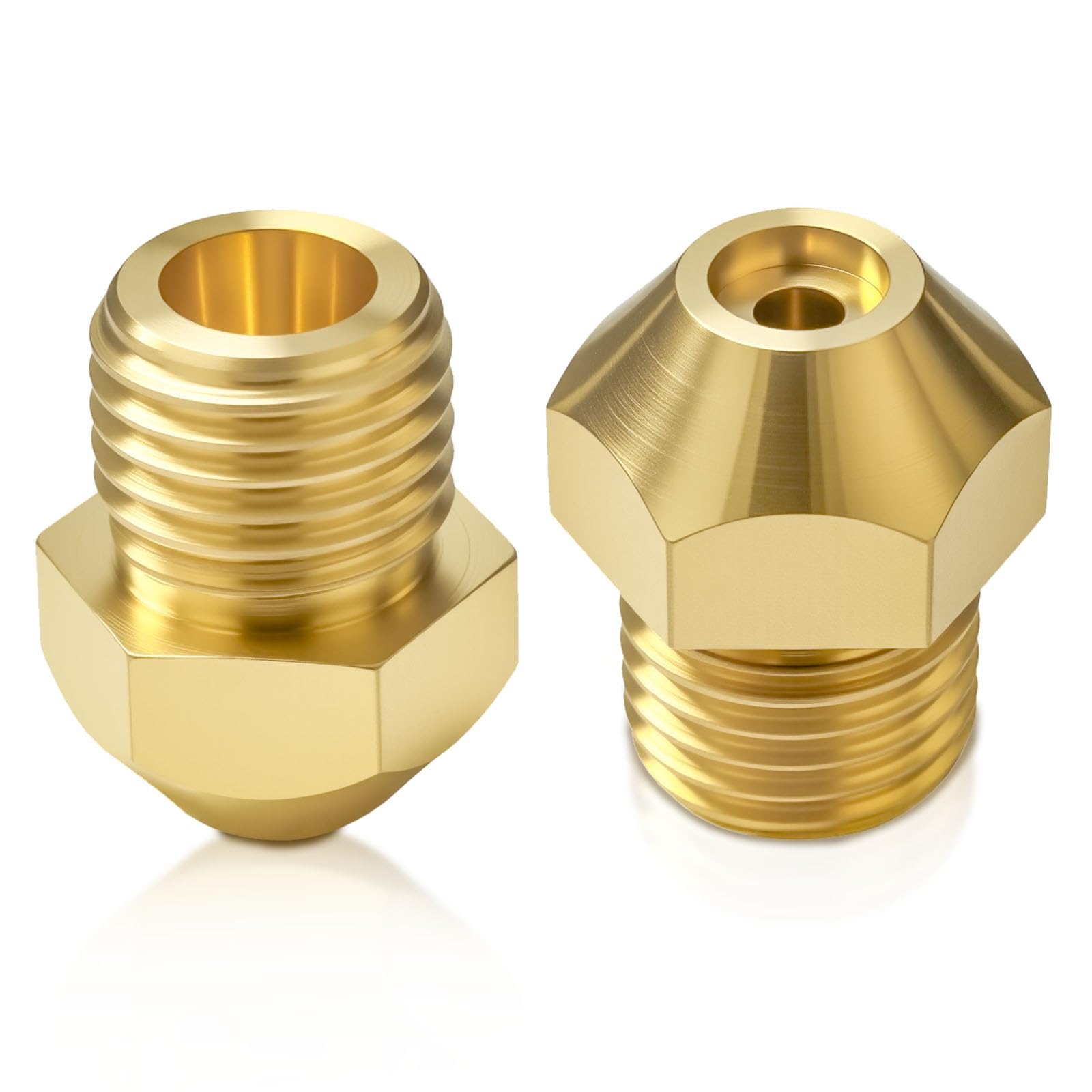 Photo 1 of 2PCS 541300035L Compatible Orifices for Main Street Floor Fryers - Brass Replacement for Liquid Propane Fryers 177300035, FF300L, FF400L, FF518L, Solves Rust, Clogging, or Cracking Issues