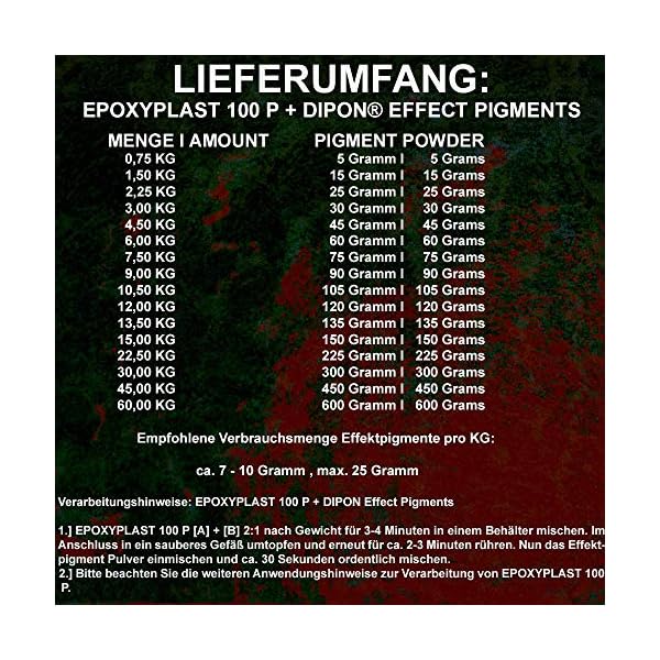2K Epoxidharz Metallic Effekt Set Epoxyplast 100 P GRAPE SODA PEARL Perlglanzeffekt Glitter für Bodenbeschichtung… – Bild 3
