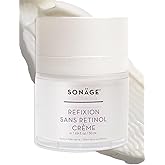 SONAGE Refixion Sans Retinol Cream | Bakuchiol Anti-Aging Moisturizer | Natural Retinol Alternative | Improves Skin Texture & Elasticity | Plant-Based Wrinkle Reducer