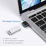 BORLTER CLAMP USB C to USB A Adapter 2 Pack Black USB-C to USB-A OTG view 3
