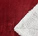Northpoint Cashmere Velvet Reverse to Cloud Sherpa Throw, Burgundy