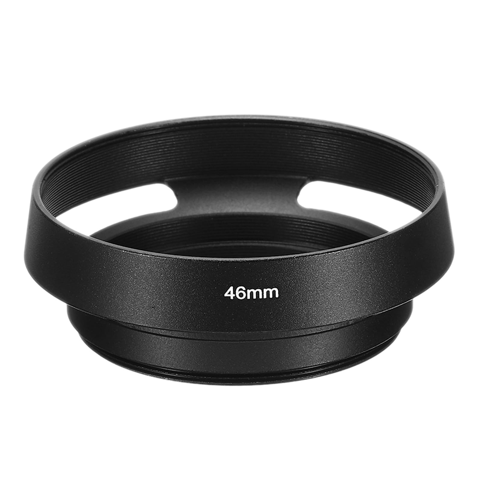 PATIKIL 46mm Lens Hood, Standard Vented Matte Surface Anti-reflective Inside Hollow Lens Hood for Universal Camera Lens, Black for Nikon, for Fujifilm, for Pentax, for Leica